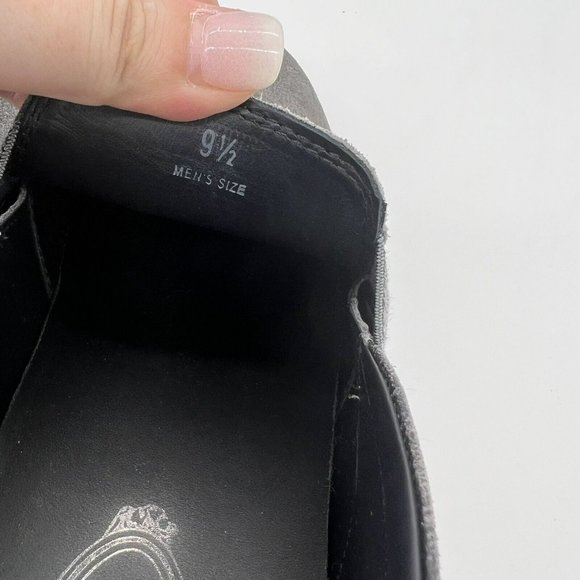 Tod’s Men's Elastico Gomma Rafia Suede Slip-Ons Gray Size 9.5 Rubber Sole - Picture 8 of 8